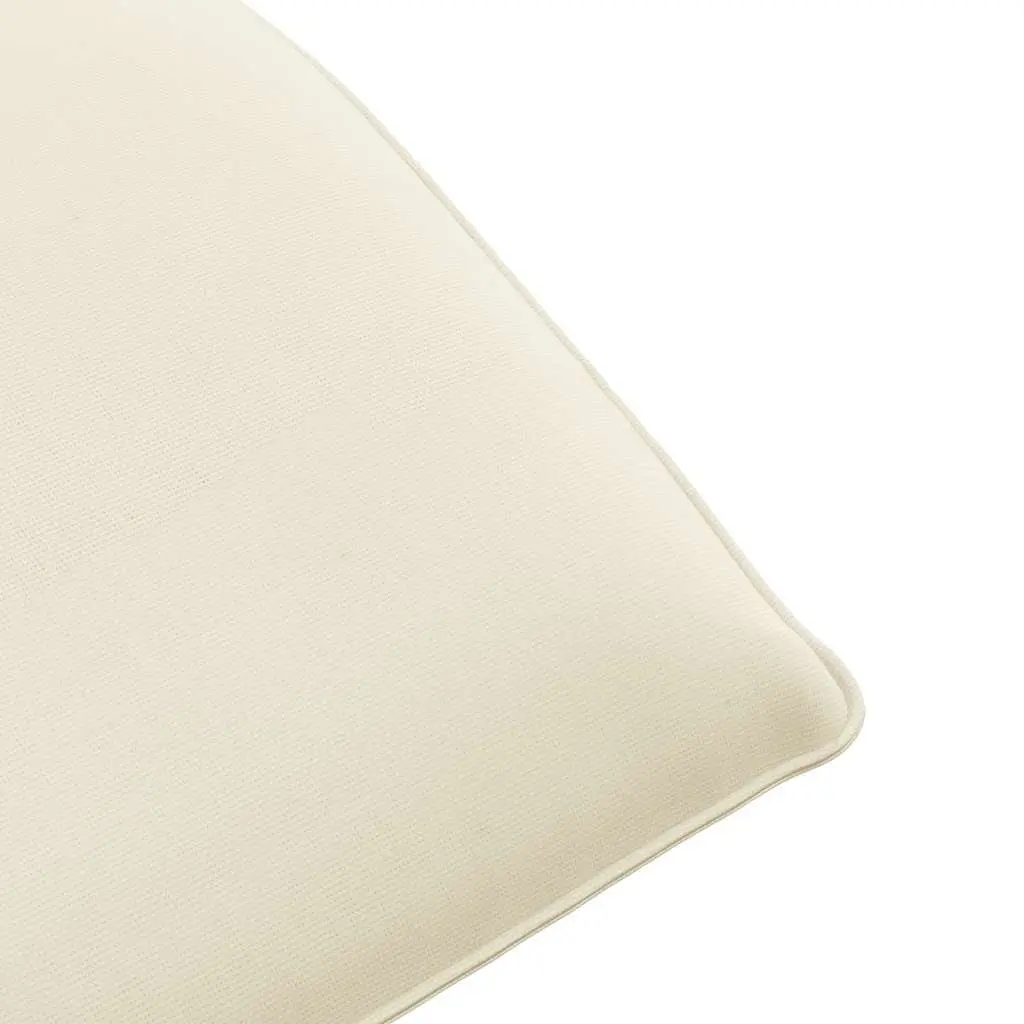 Cream Folding Sun Lounger Reclining Chair for Outdoor Use