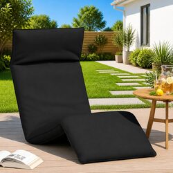 Sturdy Folding Sun Lounger Recliner with 5 Positions