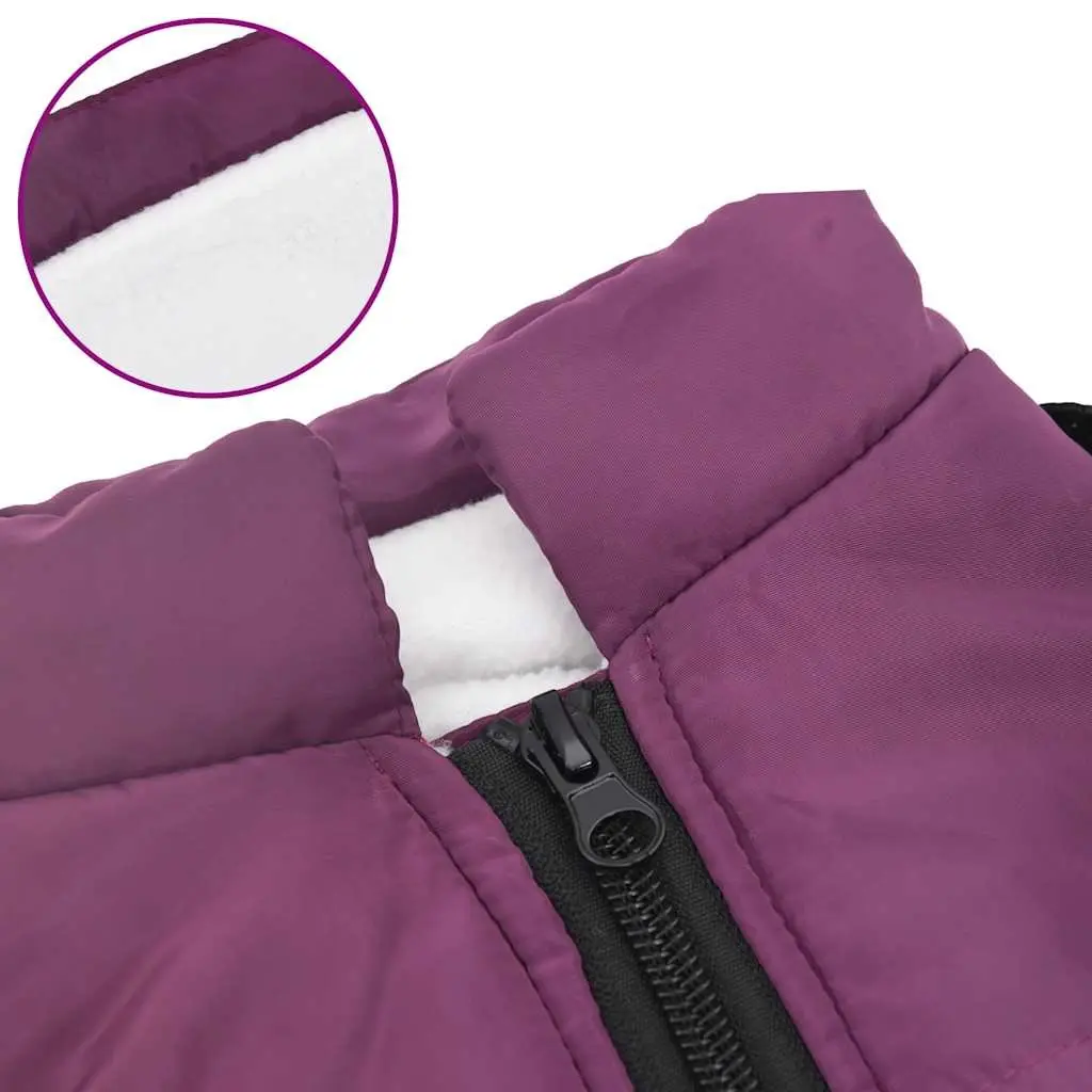 Dog Coat Waterproof Fleece Small Purple