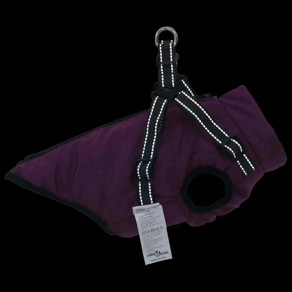 Dog Coat Waterproof Fleece Small Purple