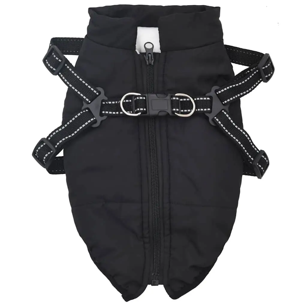 Dog Coat with Built-in Harness Waterproof Reflective Winter Jacket Warm Pet