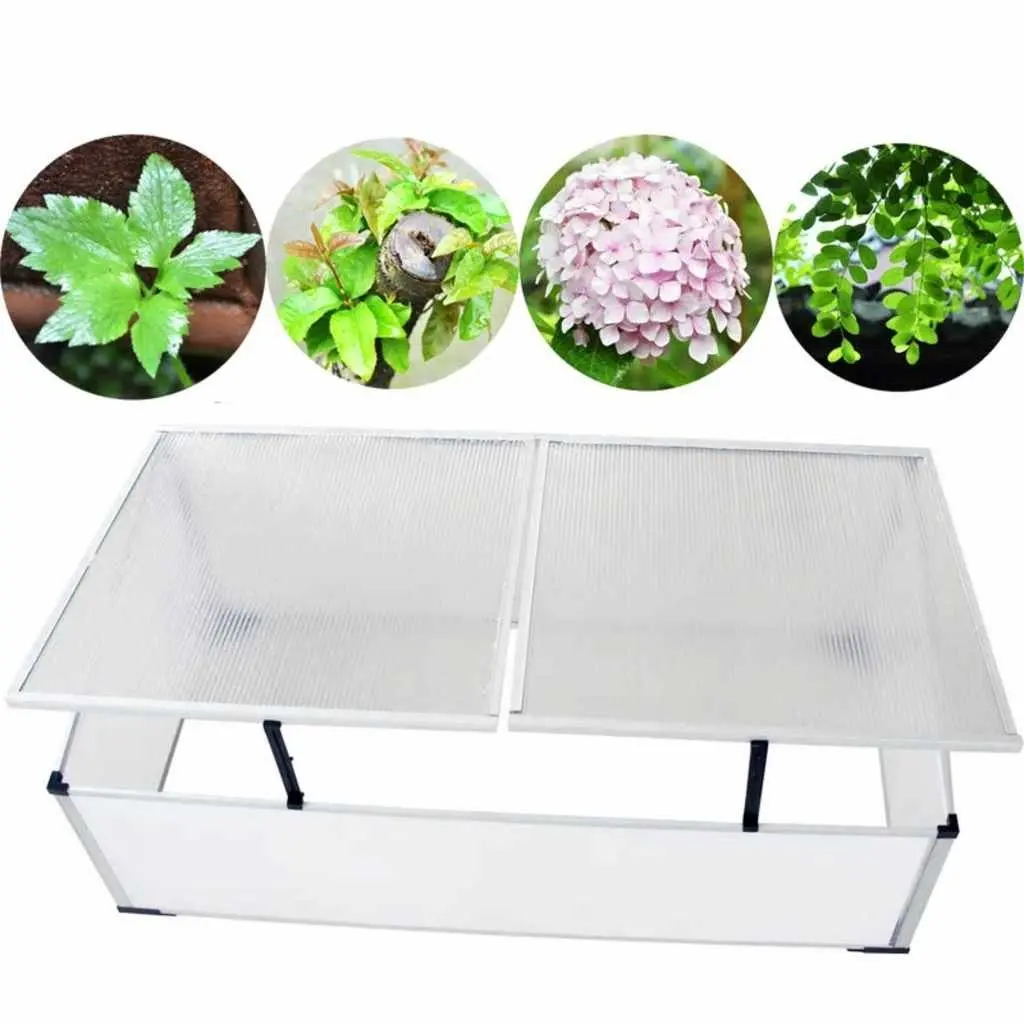 Mini Garden Cold Frame Greenhouse with 2 Lids