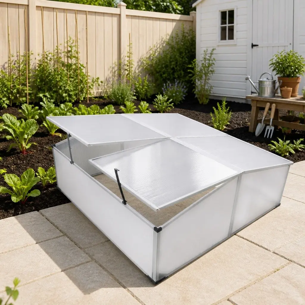 Cold Frame Greenhouse Polycarbonate 108x41x110cm Transparent