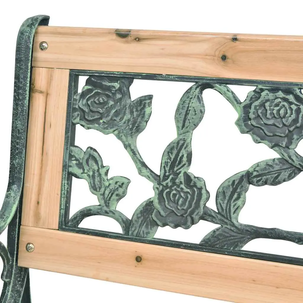 Garden Bench Wooden Frame 122cm Brown Decorative Patio