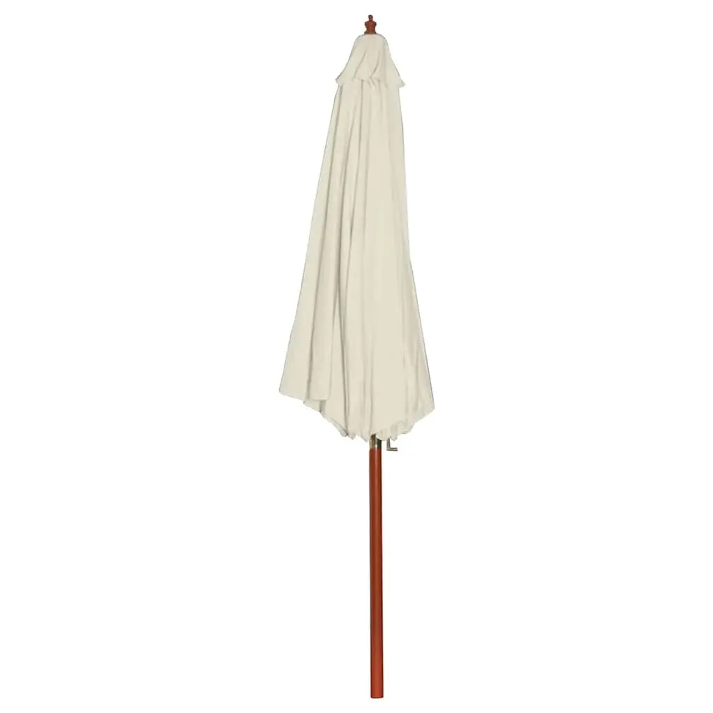 Garden Parasol Hardwood Frame Rot-proof Polyester 300x258cm White