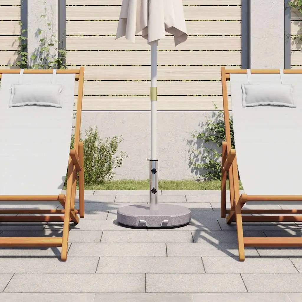 Parasol Stand Polished Granite Stainless Steel 45cm Grey