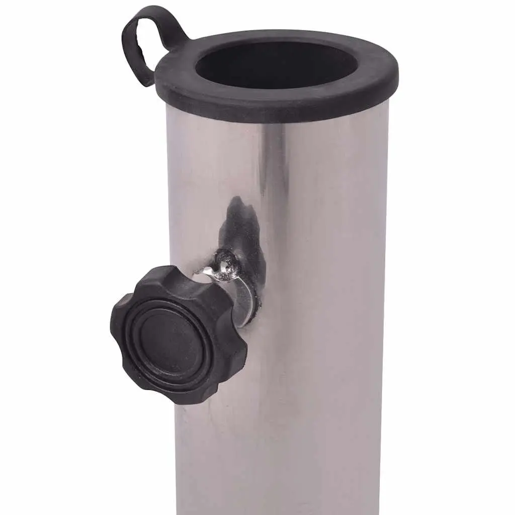 Parasol Stand Polished Granite Stainless Steel 45cm Grey
