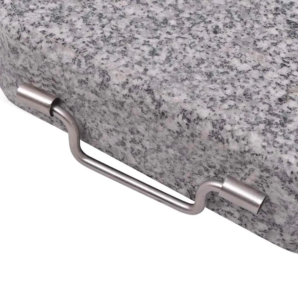 Parasol Stand Polished Granite Stainless Steel 45cm Grey