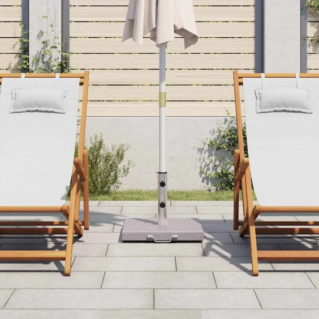 Parasol Stand Granite 45cm Grey Stainless Steel Outdoor Umbrella Base