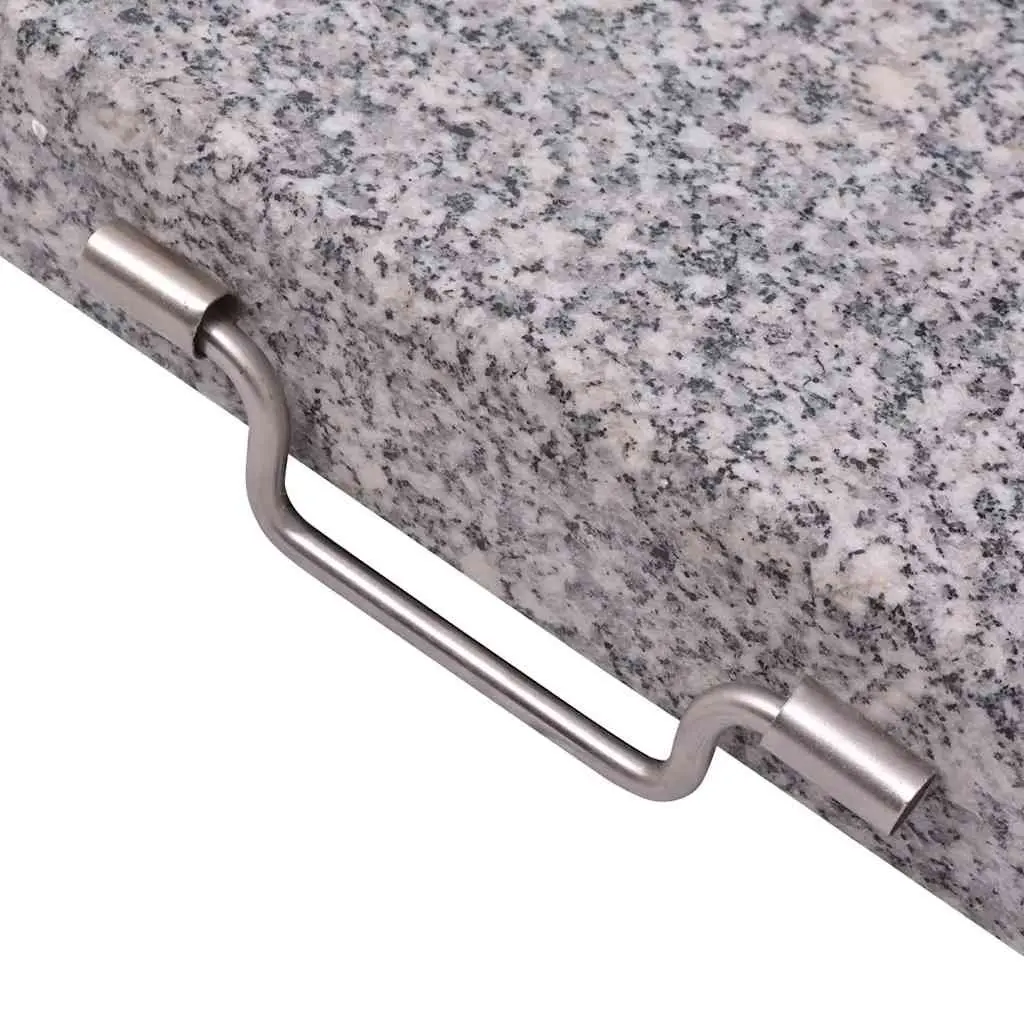 Parasol Stand Granite 45cm Grey Stainless Steel Outdoor Umbrella Base