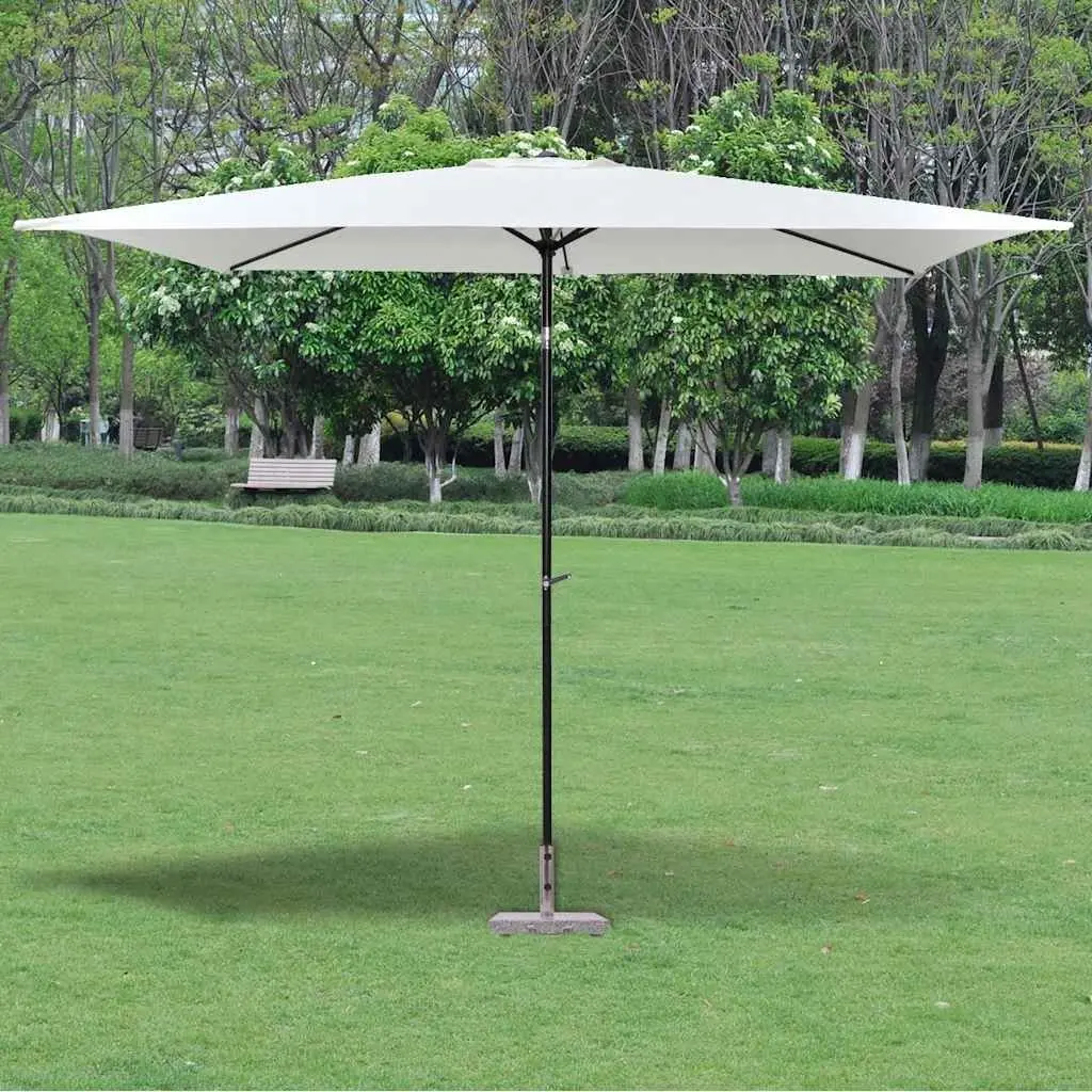 Parasol Stand Granite 45cm Grey Stainless Steel Outdoor Umbrella Base