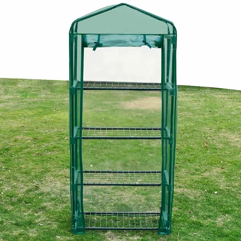 Greenhouse with 4 Shelves for Outdoor Plants