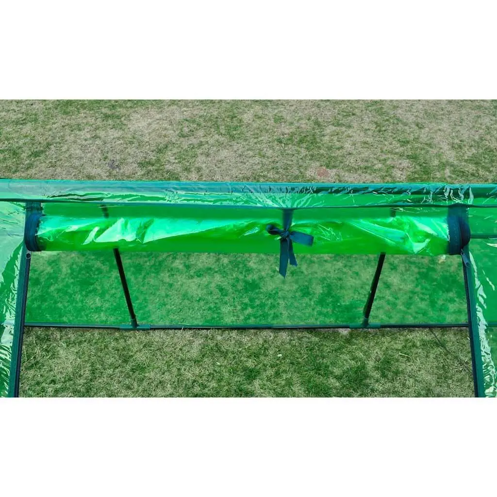 Greenhouse Powder-coated Steel 3 Door Green Cover UV Protected Tear Resistant Garden Plant Shelter