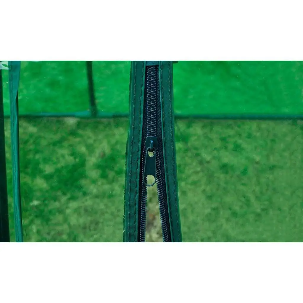 Greenhouse Powder-coated Steel 3 Door Green Cover UV Protected Tear Resistant Garden Plant Shelter