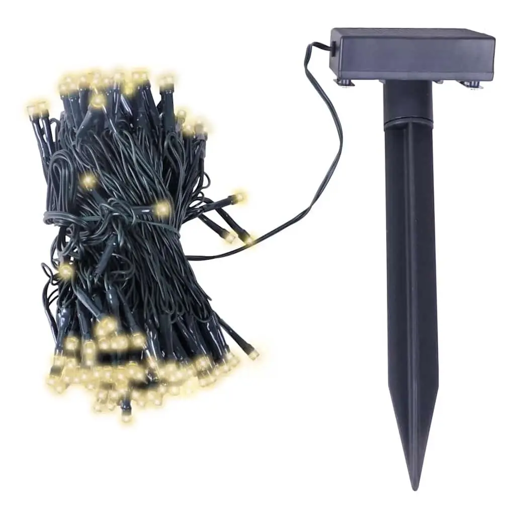 LED Solar String Lights with 200 Warm White Beads