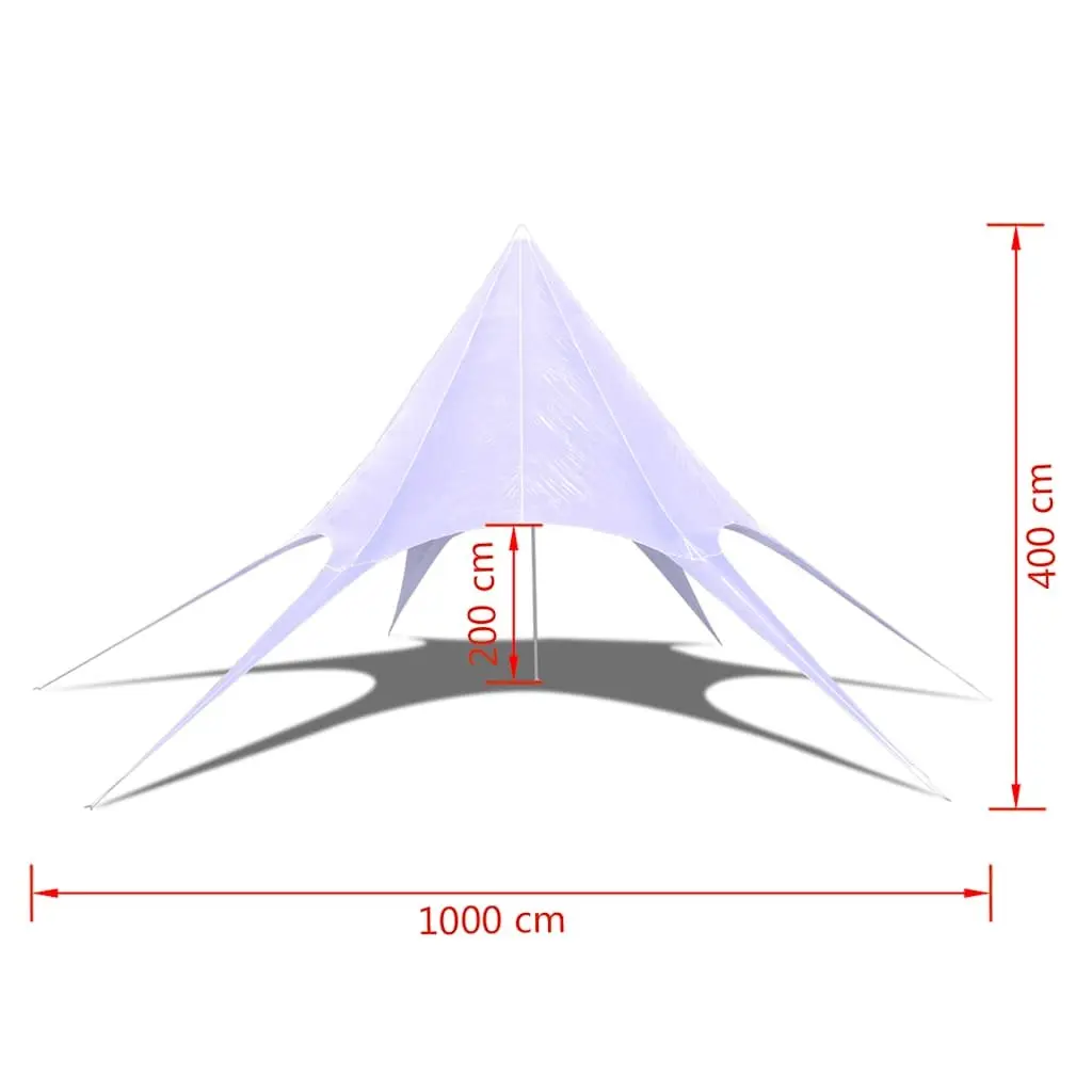 Hexagon Star Gazebo Pavilion 10m Garden Outdoor Canopy White Sunshade