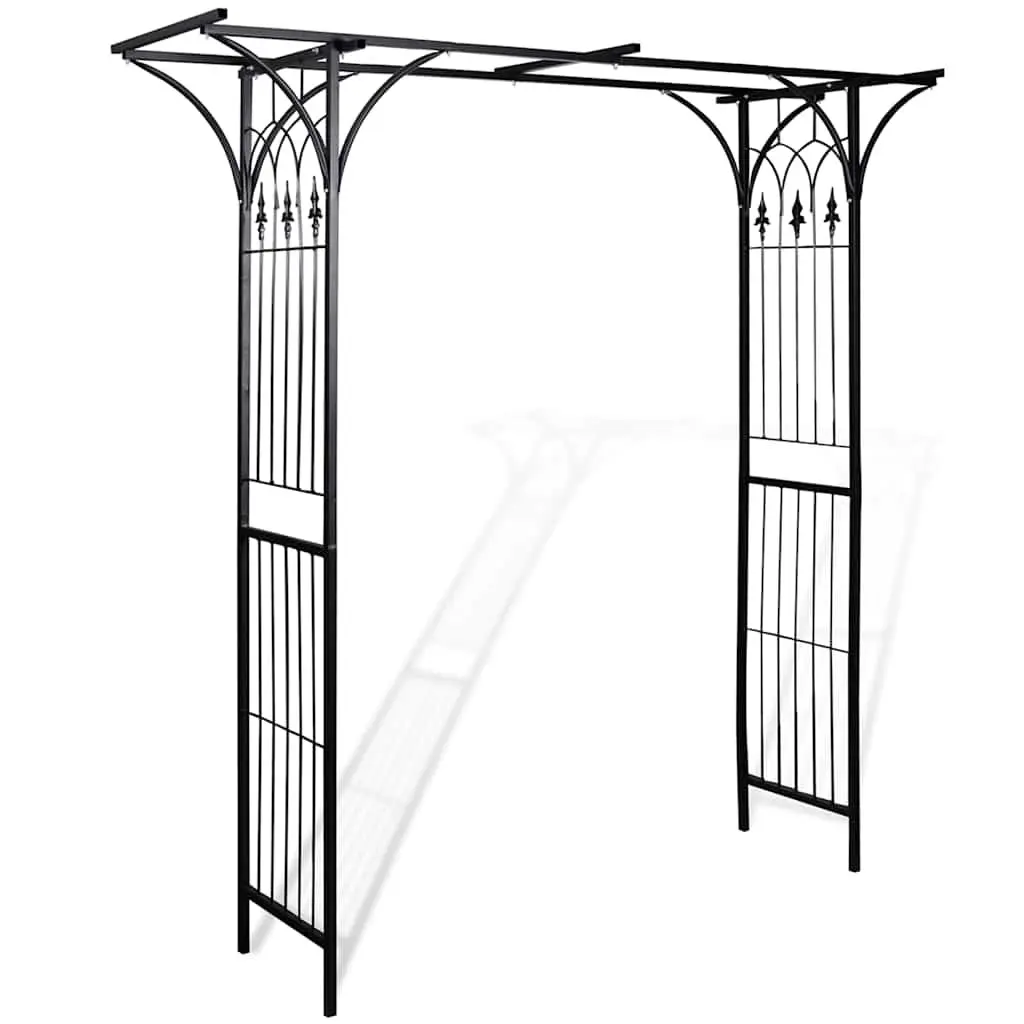 Black Garden Arch for Climbing Plants 200cm