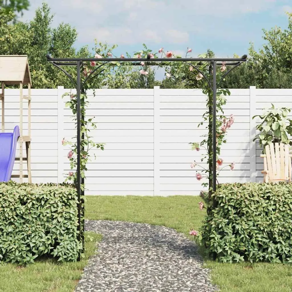 Black Garden Arch for Climbing Plants 200cm
