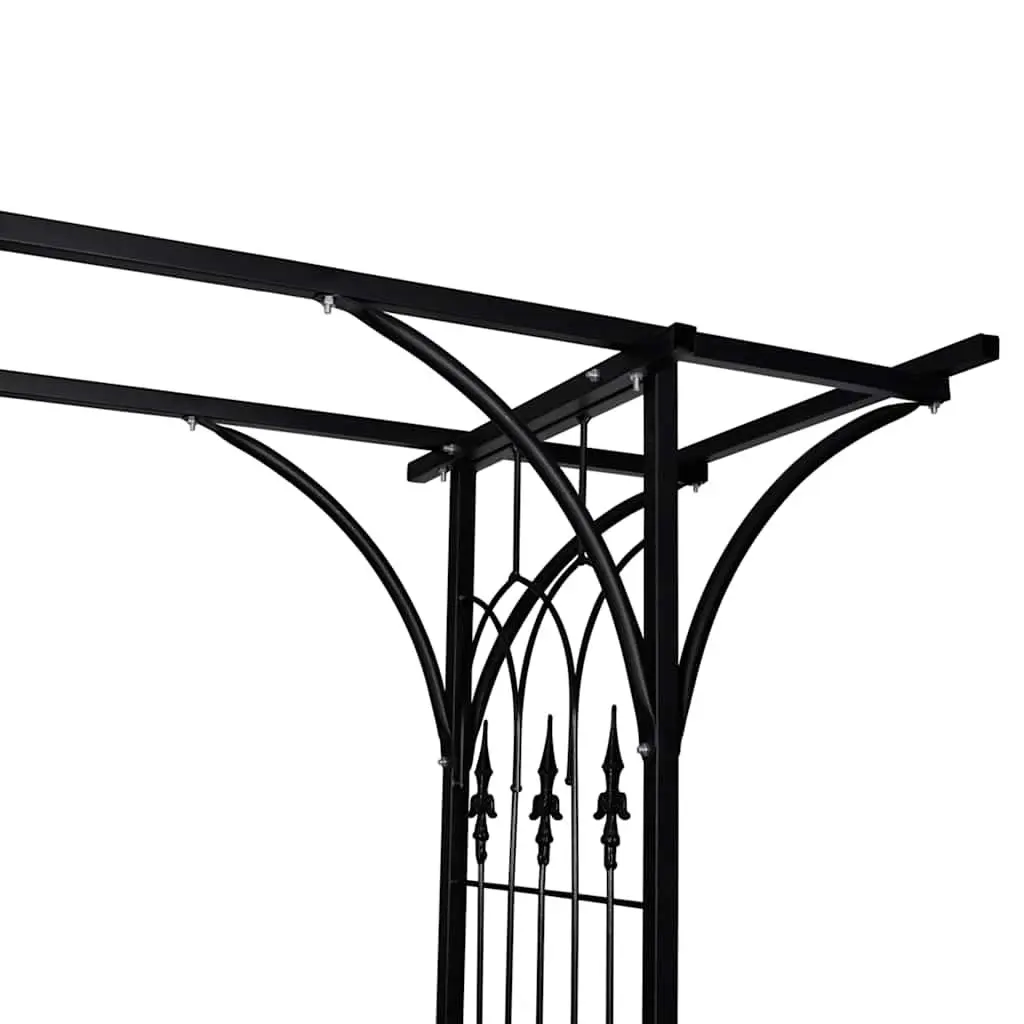 Black Garden Arch for Climbing Plants 200cm
