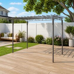 Garden Arbor Rose Arch Outdoor Structure Steel Pavilion Climbing Plants Trellis