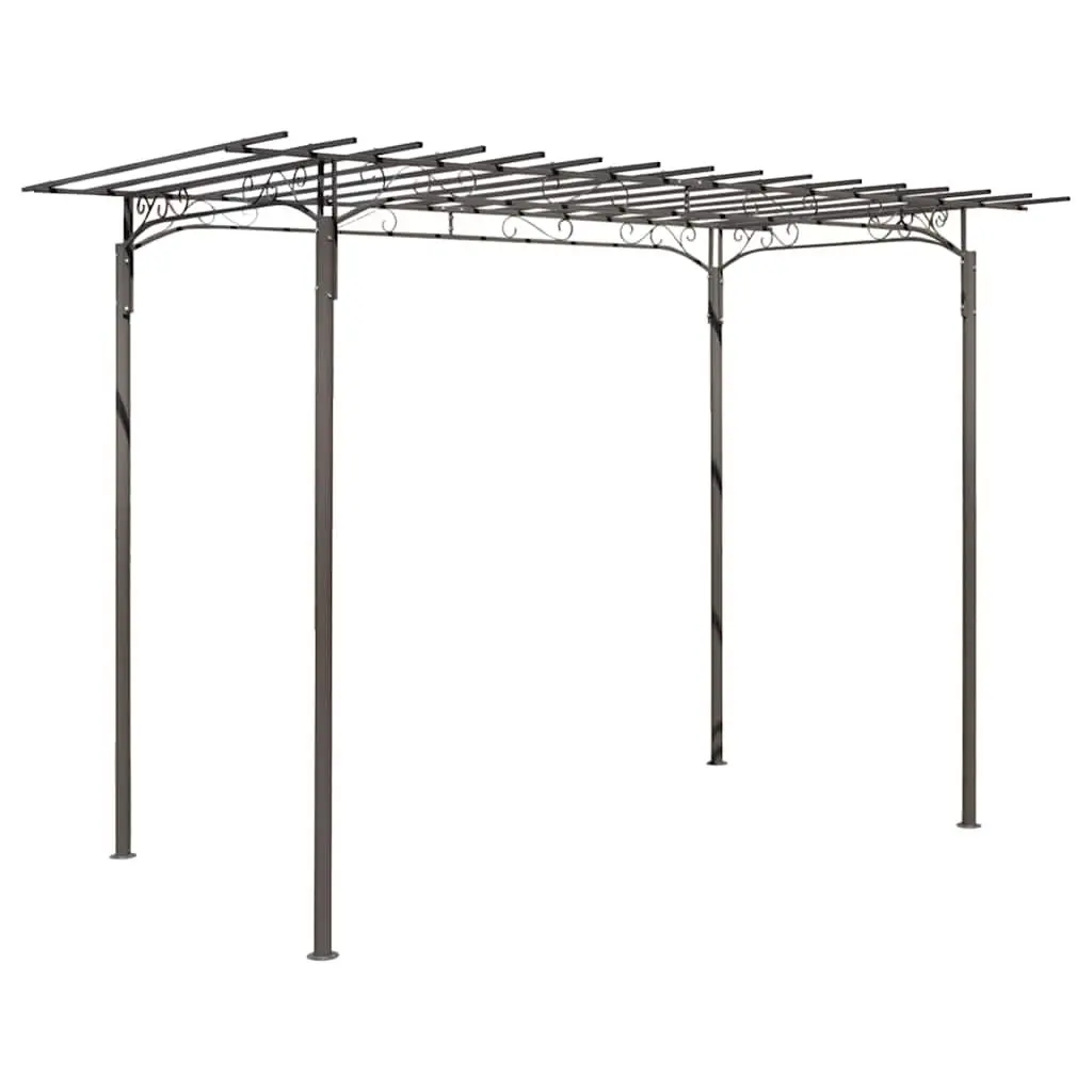 Garden Arbor Steel Pavilion Climbing Plants Trellis Silver