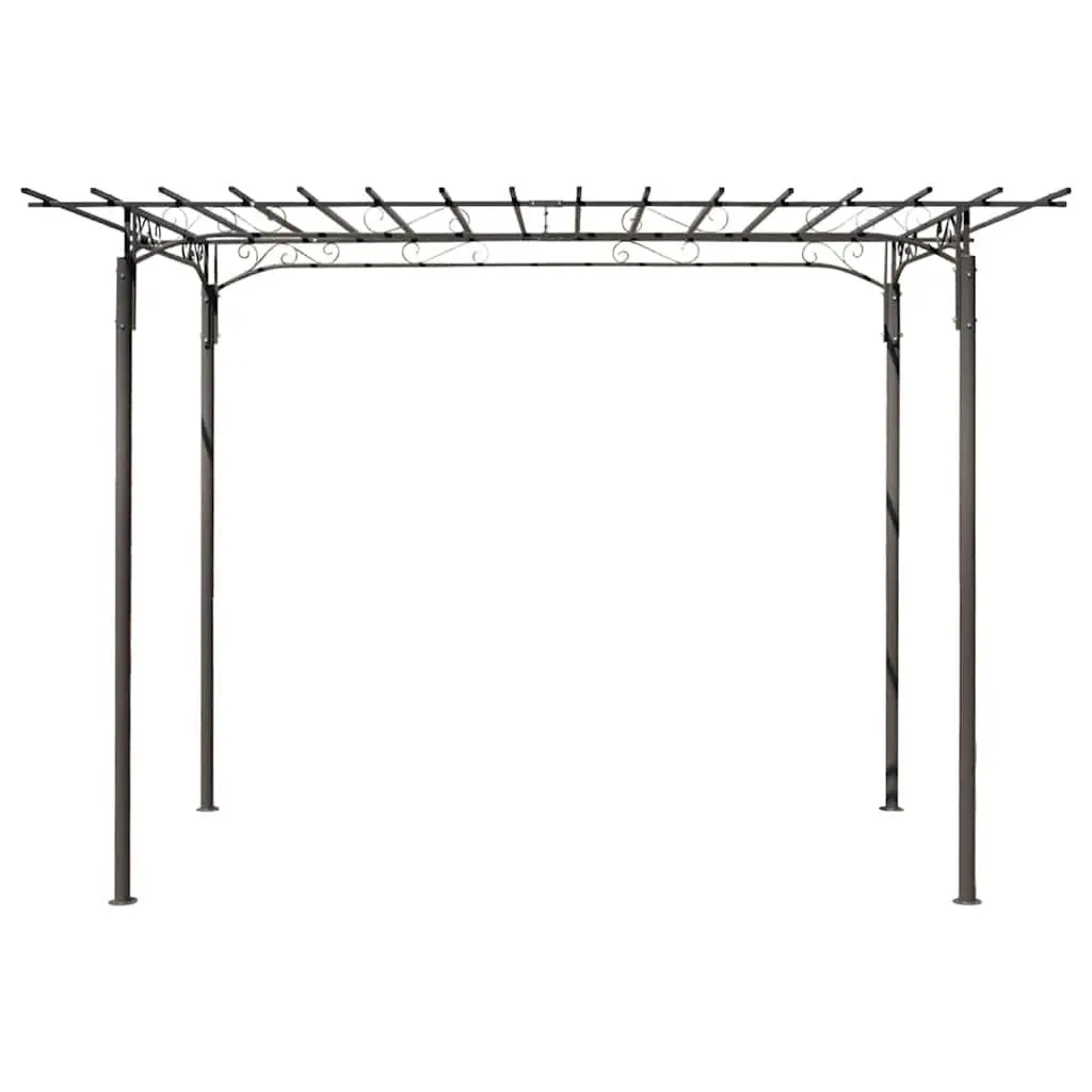 Garden Arbor Steel Pavilion Climbing Plants Trellis Silver