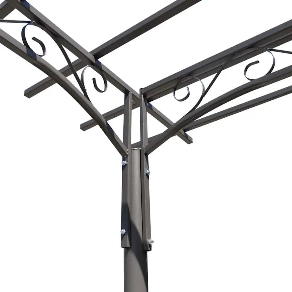 Garden Arbor Steel Pavilion Climbing Plants Trellis Silver
