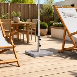 High-Quality Granite Parasol Base 20kg Grey Stand