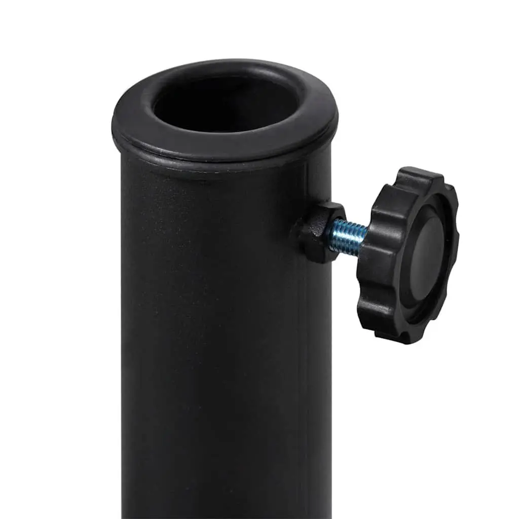 Half Round Parasol Base Black for Outdoor Umbrellas
