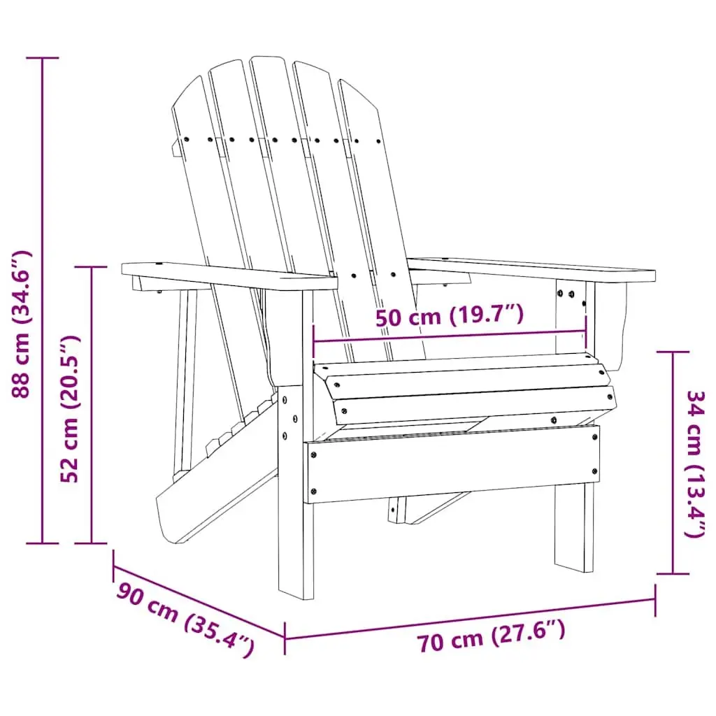 Garden Chair Wood White Outdoor Armchair Patio Seating Vintage Style Backyard