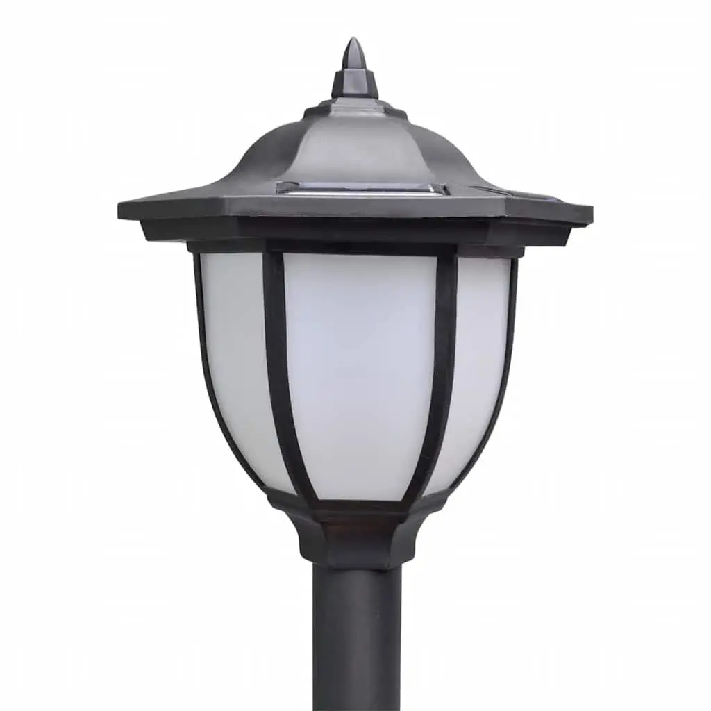 Chain Fence Solar Lights Outdoor Garden Patio Yard Lighting Two LED Lamps Poles