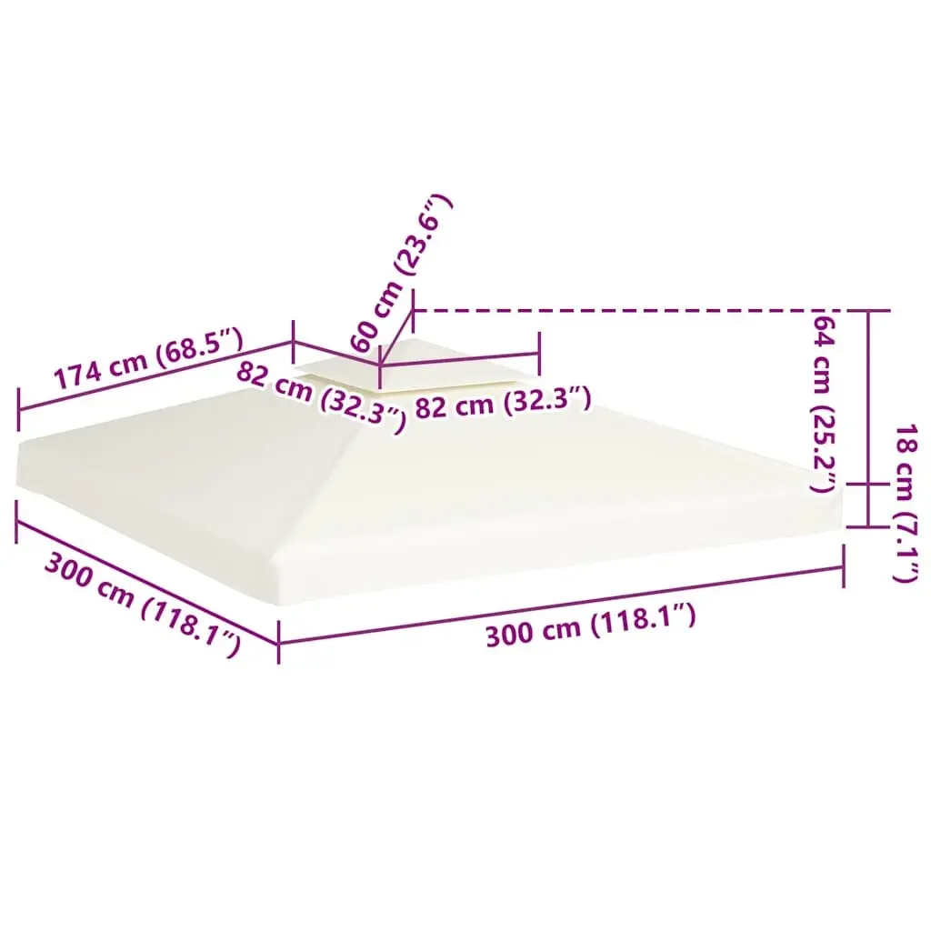3x3m Gazebo Canopy Top Cover Waterproof