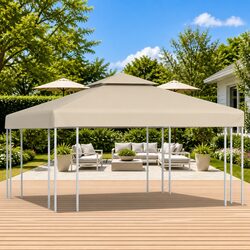 Durable Waterproof Gazebo Canopy Cover 3x3m Beige