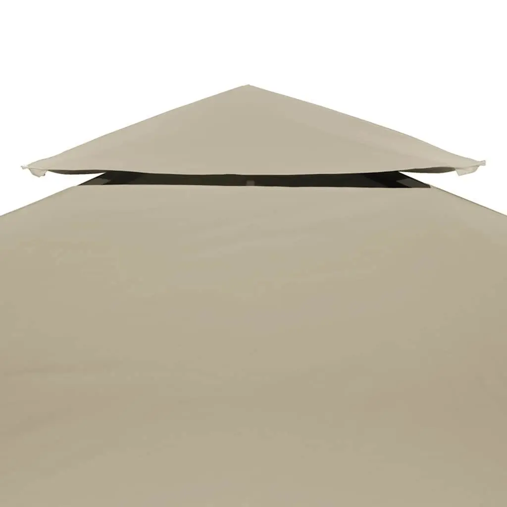 Gazebo Canopy Top Cover Replacement PVC-coated 3x3m Beige