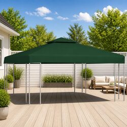 Durable Waterproof Gazebo Canopy Cover 3x3m Green