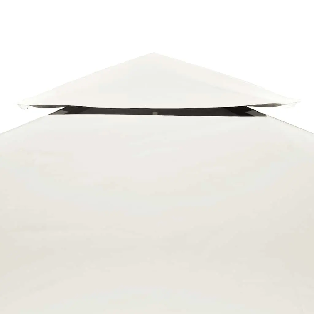 Gazebo Canopy Top Cover Water-Resistant PVC 3m x 4m Cream White