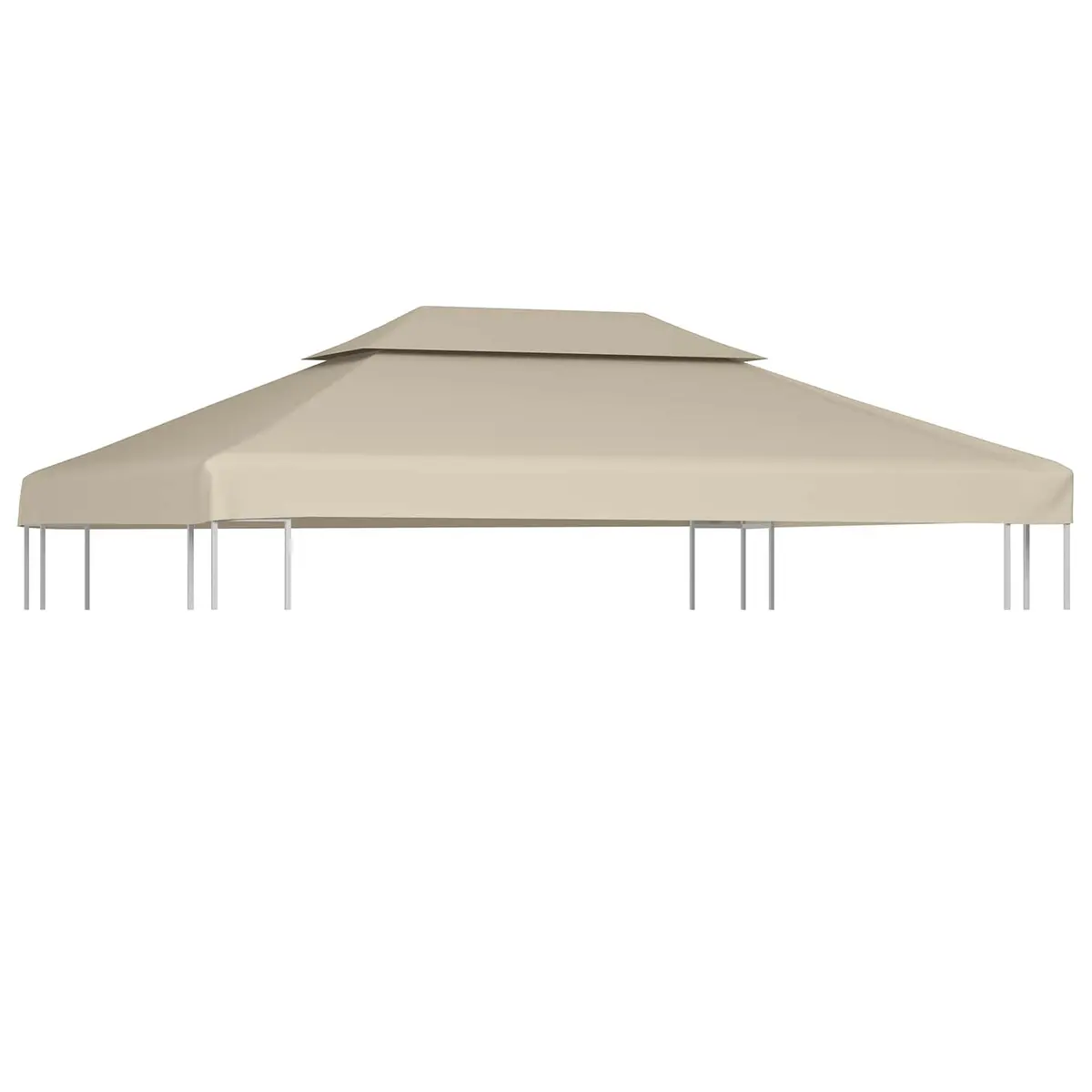 Gazebo Cover Replacement Water-Resistant PVC 3x4m Beige