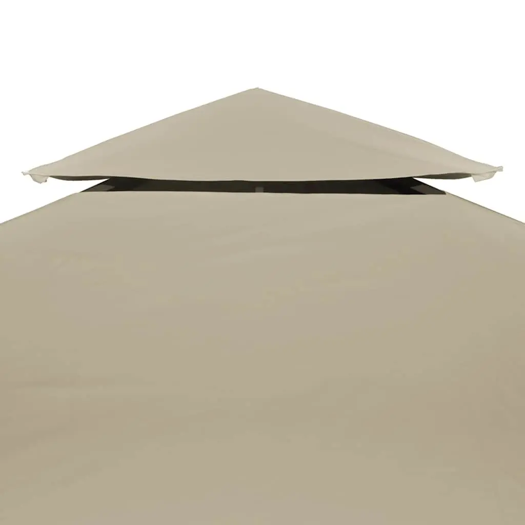 Gazebo Cover Replacement Water-Resistant PVC 3x4m Beige
