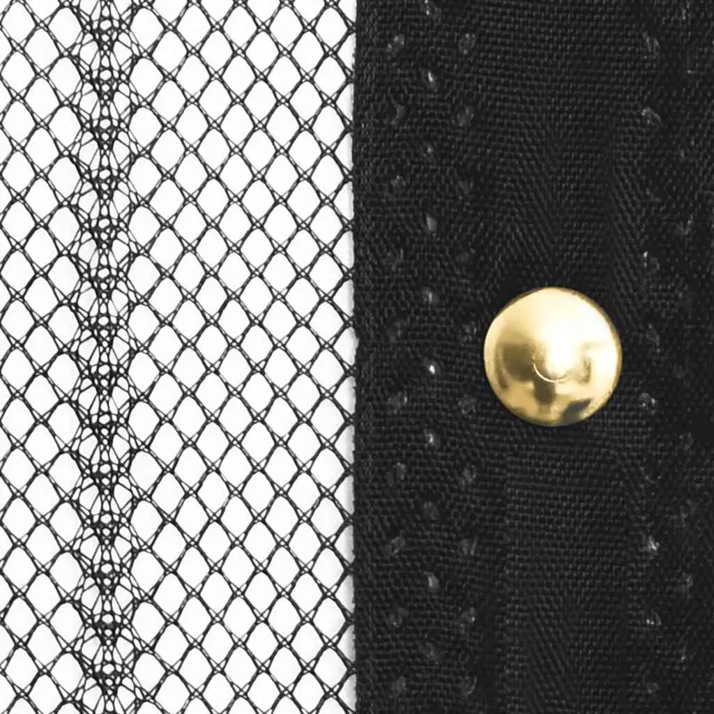 Insect Door Curtain Polyester 210 x 100 cm Black 2 Piece