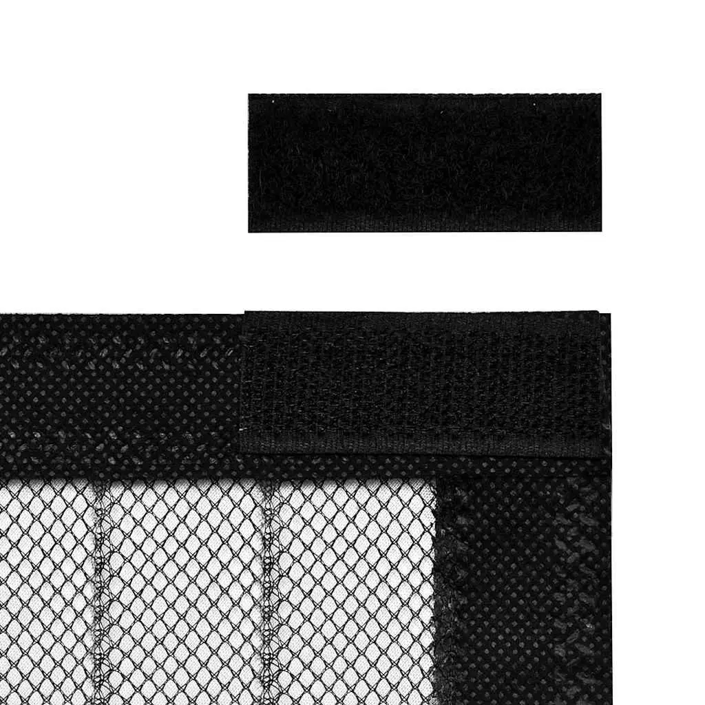Insect Door Curtain Polyester 210 x 100 cm Black 2 Piece