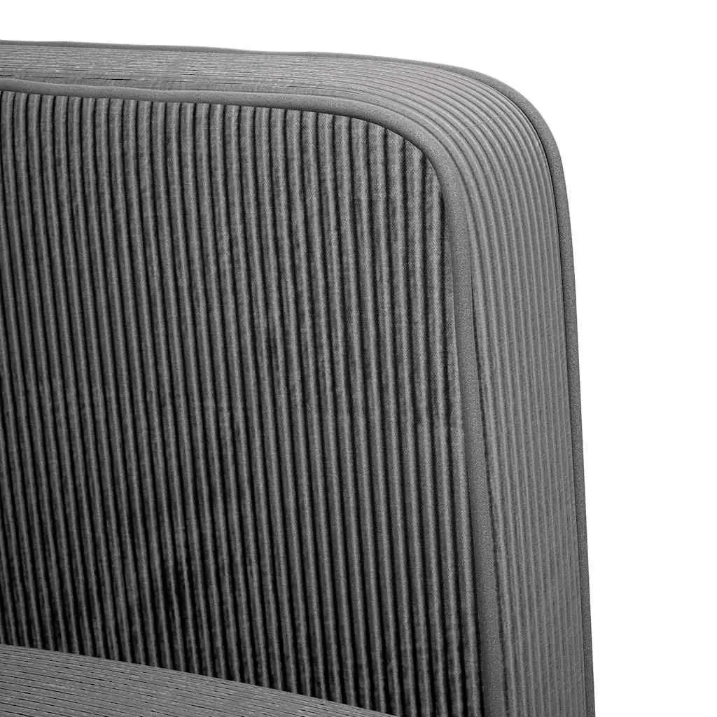 Arm Chair Corduroy 54cm Dark Grey Upholstered