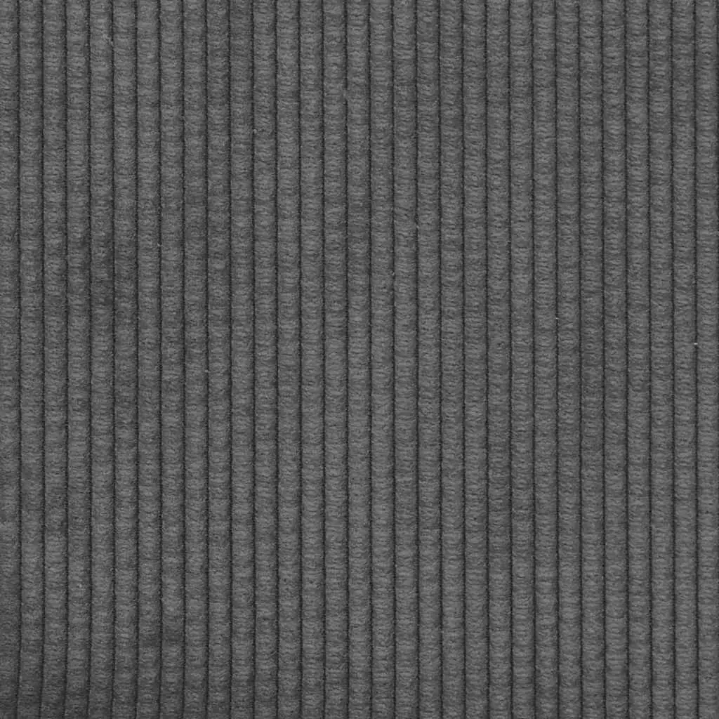 Arm Chair Corduroy 54cm Dark Grey Upholstered