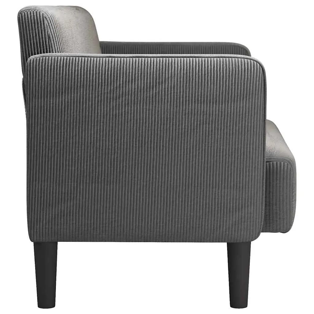Grey Corduroy Loveseat Sofa with Strong Build