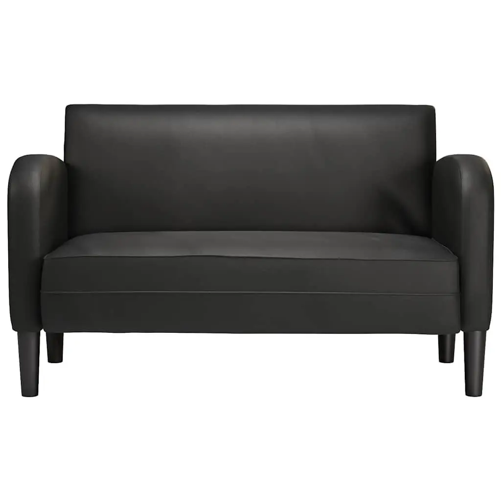 Black Compact Loveseat Sofa 110 cm for Two