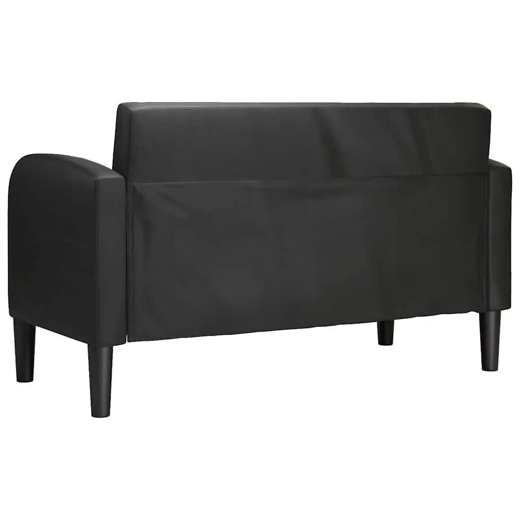 Black Compact Loveseat Sofa 110 cm for Two
