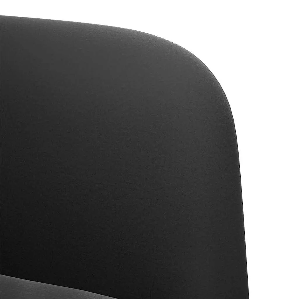 Black Velvet Arm Chair Sofa with Armrests 54cm