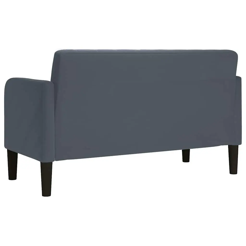 Loveseat Sofa 109cm Grey Velvet Compact Two-Seater Furniture Living Room Couch