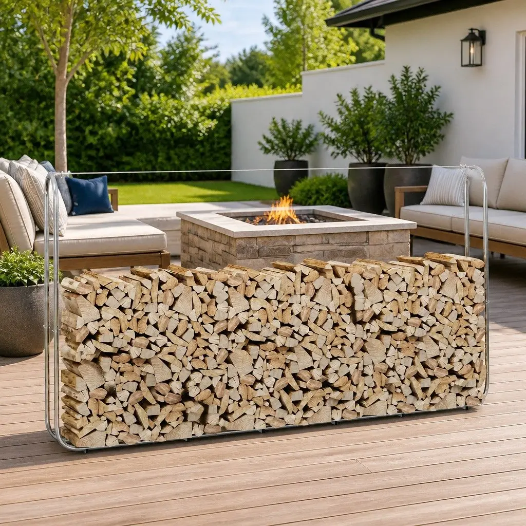 Elevated Firewood Rack for Organized Storage