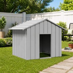 Durable Galvanised Steel Dog House with Roof