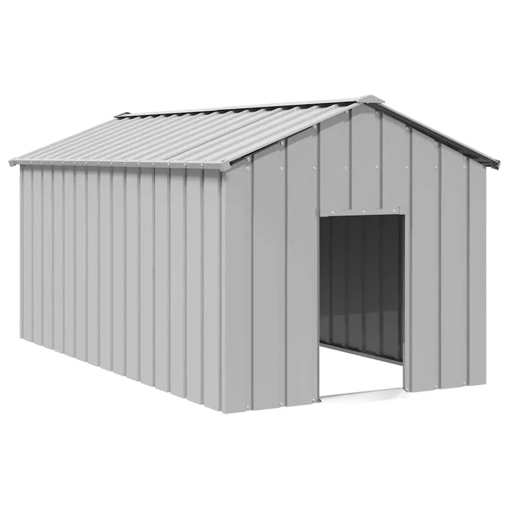 Dog House Galvanised Steel 114 x 202 x 101 cm Grey